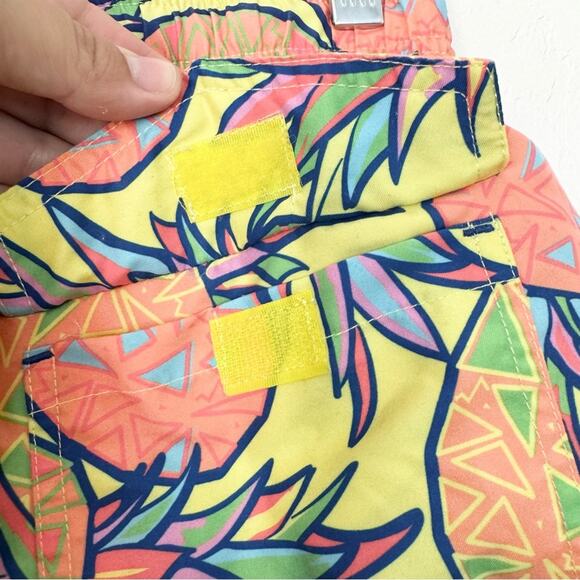 Tipsy Elves Pina Colada Short Swim Trunk Bright Neon Board Shorts Vacation Sz S - Picture 10 of 11
